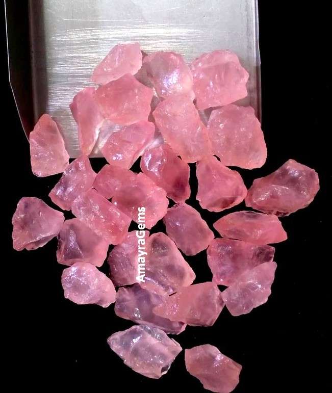 Pink Rose Quartz Raw, Size 12-15 MM Pink Rose Quartz Crystals Rough Natural