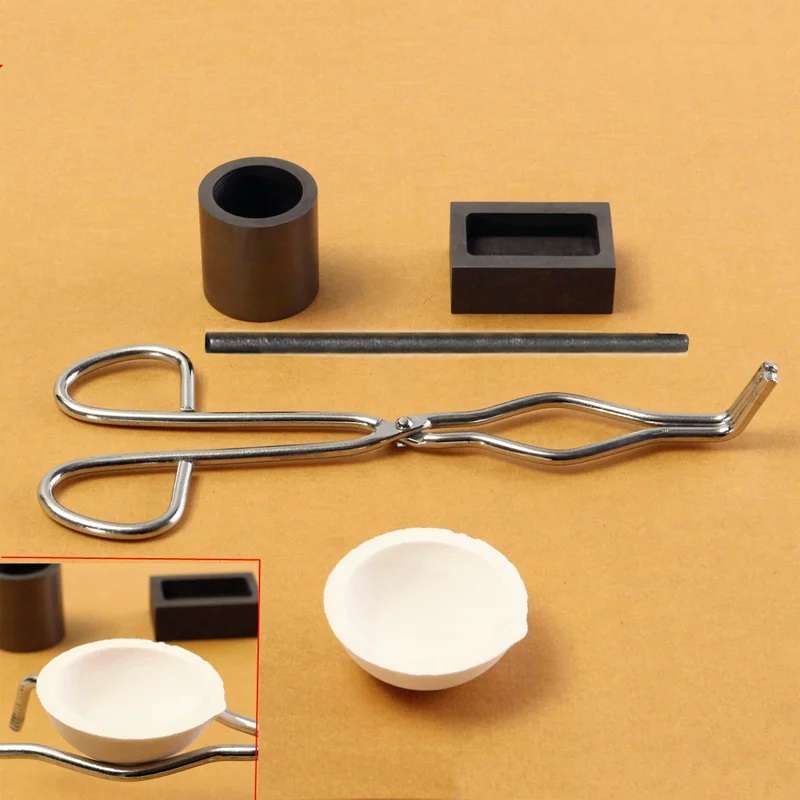 5pcs Graphite Crucible Set,Gold Ingot Mold Set Jewelry Design