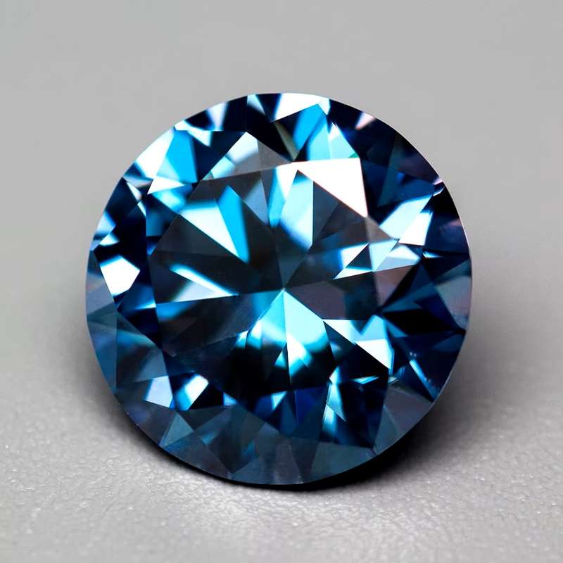 1Cts Sapphire Blue Moissanite   VVS1 **GRA Certified with Certificate**