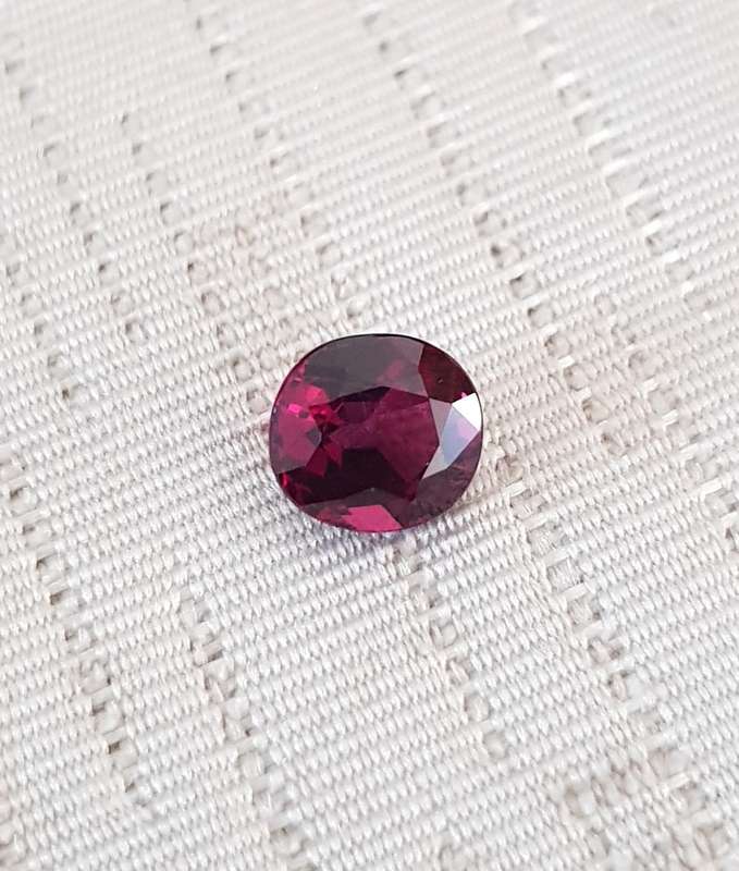 2.12ct Purplish Pink Rhodolite Garnet Cushion VS Natural  - Tanzania Gem
