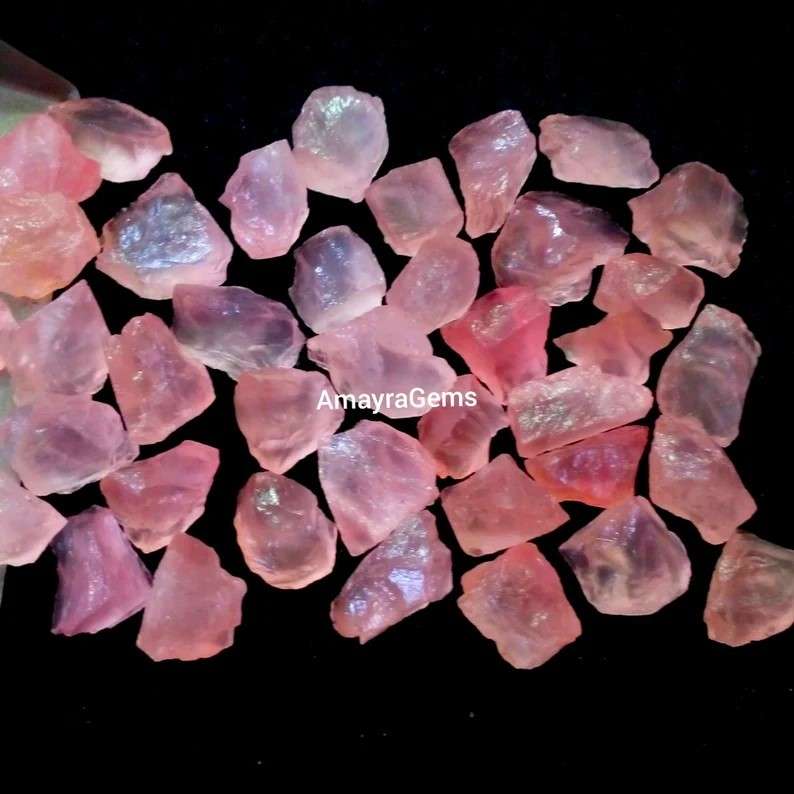 Pink Rose Quartz Raw, Size 12-15 MM Pink Rose Quartz Crystals Rough Natural