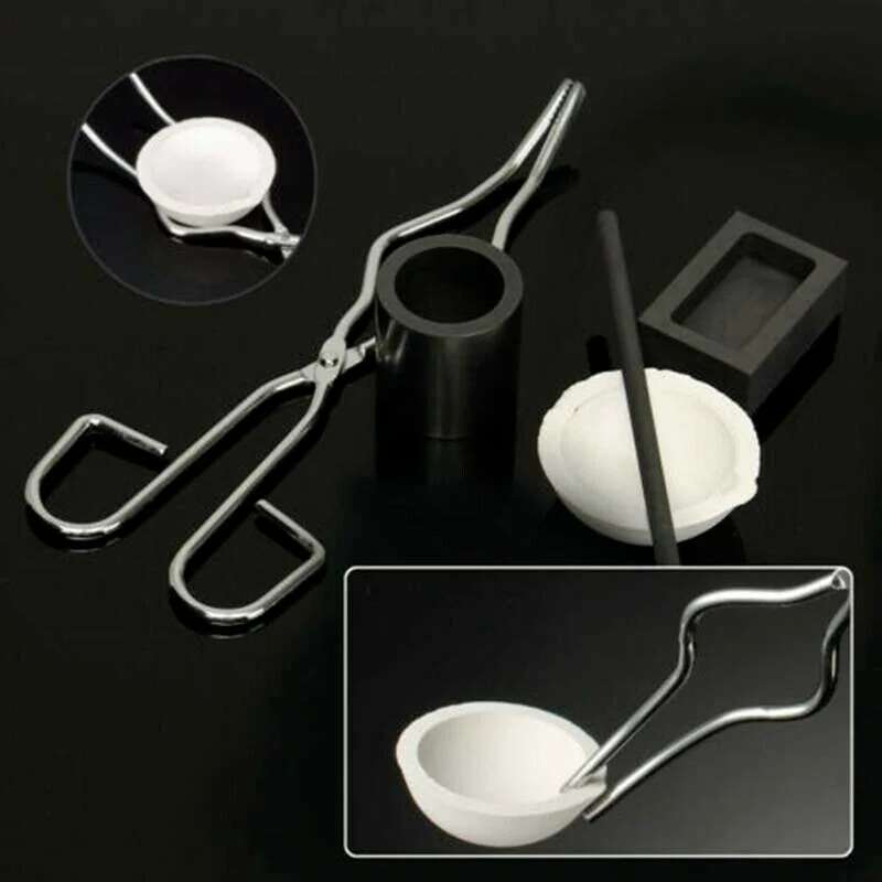 5pcs Graphite Crucible Set,Gold Ingot Mold Set Jewelry Design