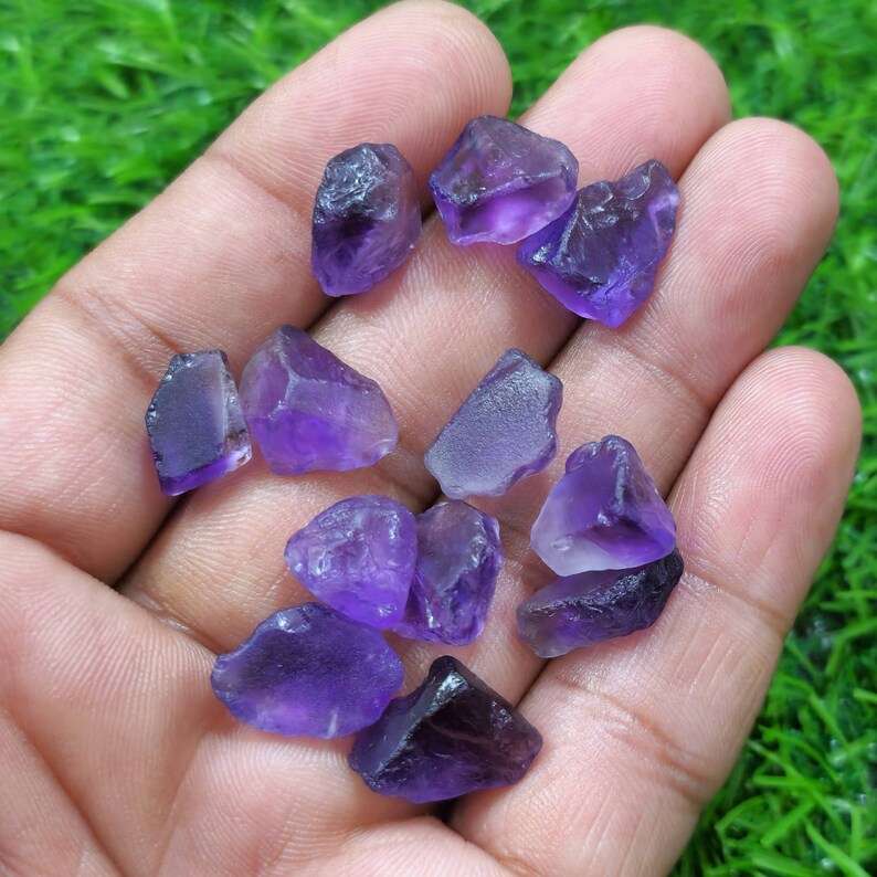 Amethyst Rough Kanela ,Size 13-15 MM Fantastic Quality ,Natural Purple Amethyst Gemstone