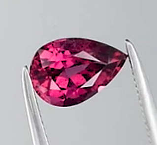 1.18ct  Pinkish Purple Rhodolite Garnet Pear Natural ,7.5x5.2mm Gemstone