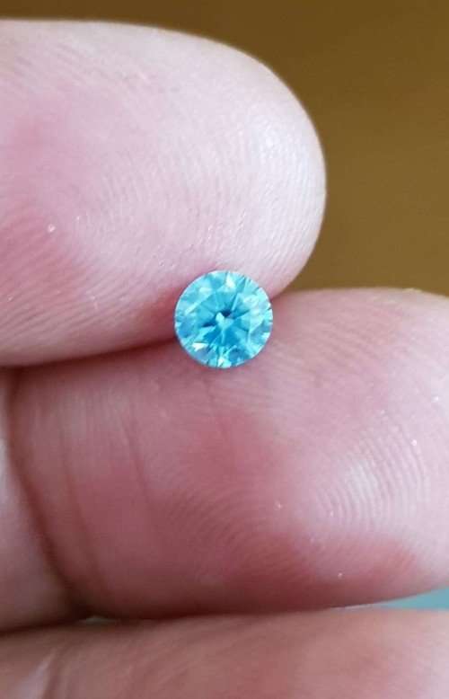 0.46Cts Diamond Round Sky Blue **CERTIFIED**Loose Natural Diamond