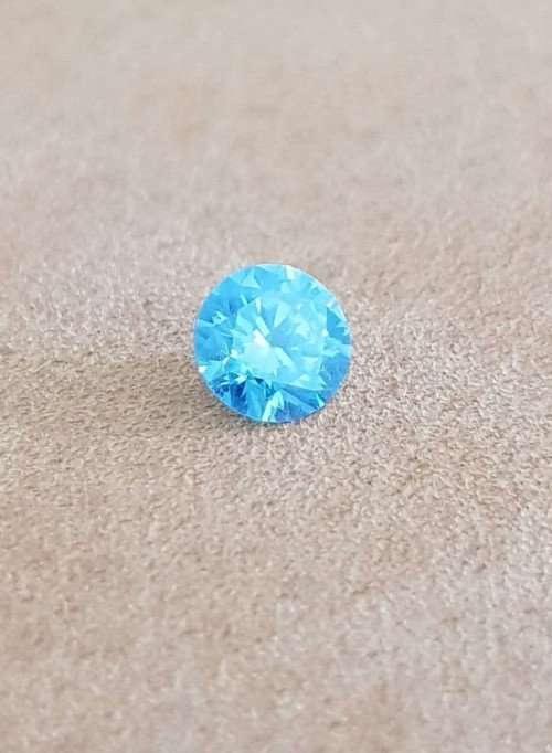0.46Cts Diamond Round Sky Blue **CERTIFIED**Loose Natural Diamond