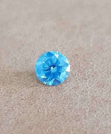 0.46Cts Diamond Round Sky Blue **CERTIFIED**Loose Natural Diamond