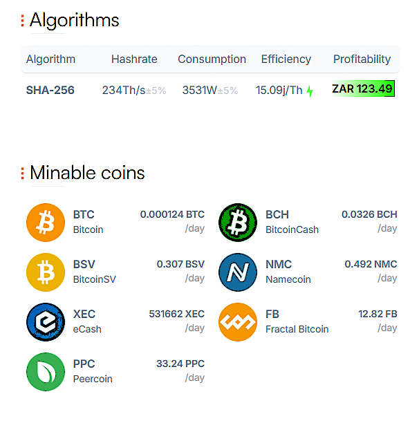 Bitmain Antminer S21  (234Th)