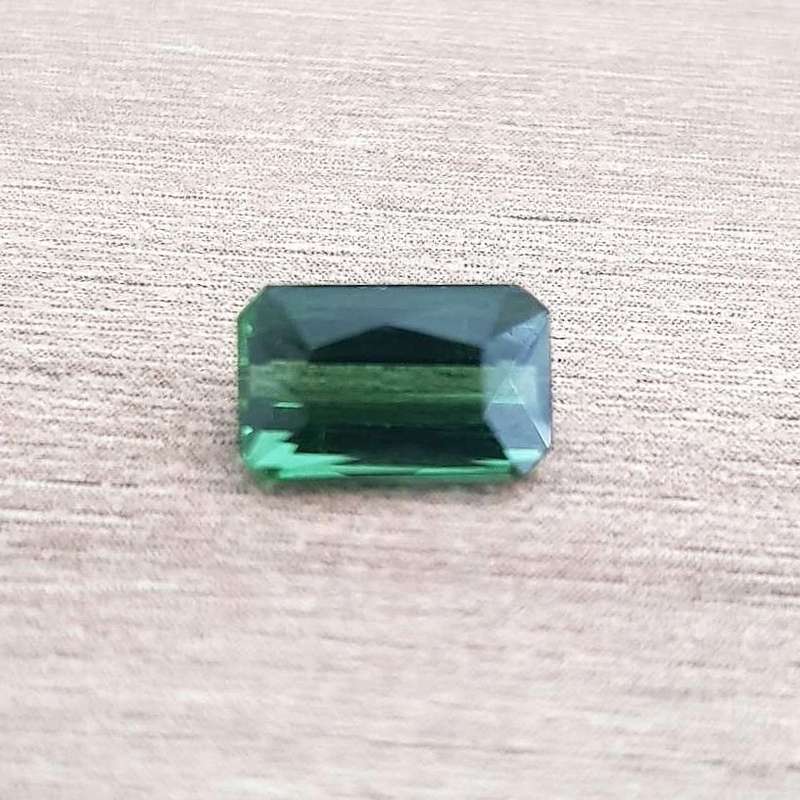 1.95Ct.Bluish Green Tourmaline Mozambique Perfect Shape Ravishing Color! Natural