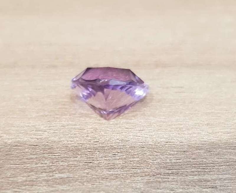 5.25Ct. Amethyst Purple Triangular Concaved Cut Precious Gem Ravishing Colour! LOOSE  GEMSTONE