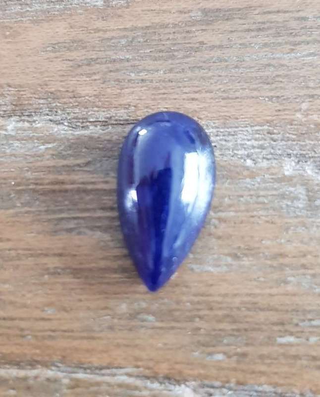 6.28Ct.  Sapphire Cornflower Blue Pear Cabochon Mozambique Gem Splendid Natural