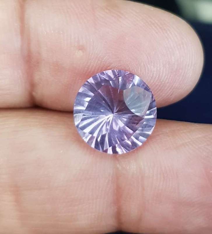 5.11Ct. Amethyst Purple Concaved Cut Precious Gem Ravishing Colour! LOOSE  GEMSTONE
