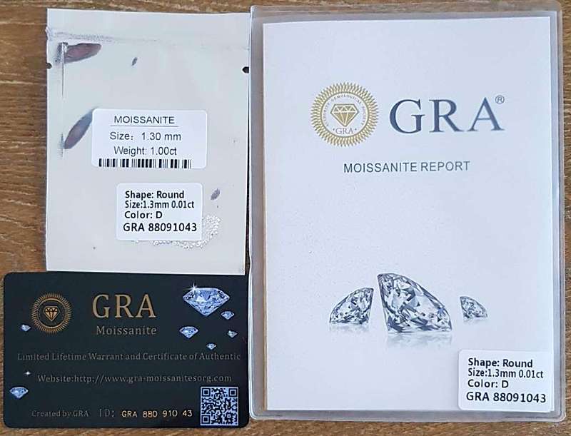 Moissanites 1.3mm D/VVS1 GRA Certified 1.00ct 100Pieces Small Size Stones Loose