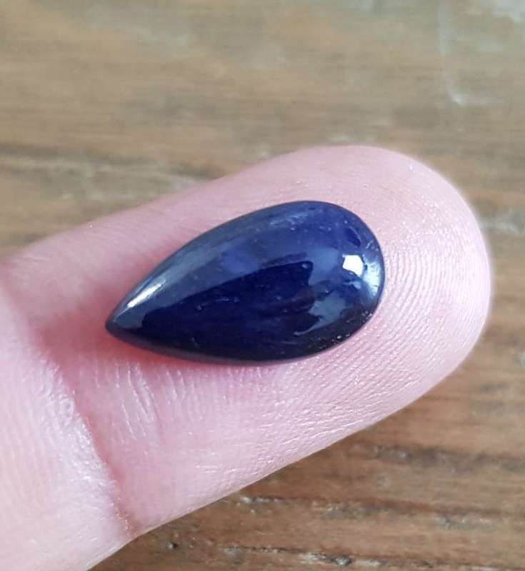 6.28Ct.  Sapphire Cornflower Blue Pear Cabochon Mozambique Gem Splendid Natural