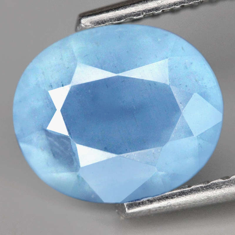 1.41Ct.  Aquamarine Ocean Blue Oval Unheated Brazil Ravishing Natural Gemstone