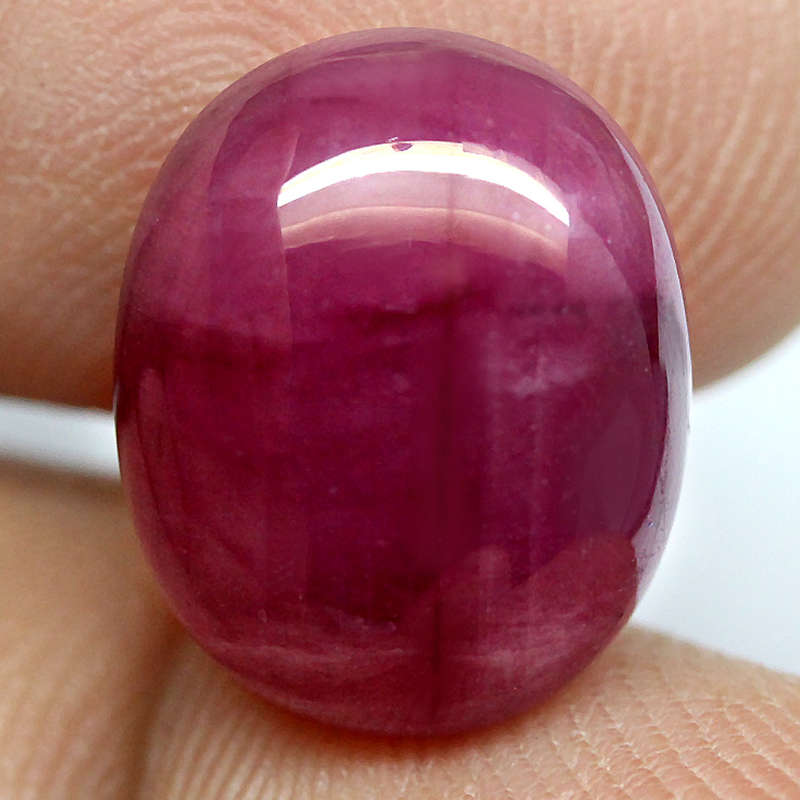 17.76Ct. Ruby Purple Red Oval Cabochon Normal Heated Winza,Tanzania Natural