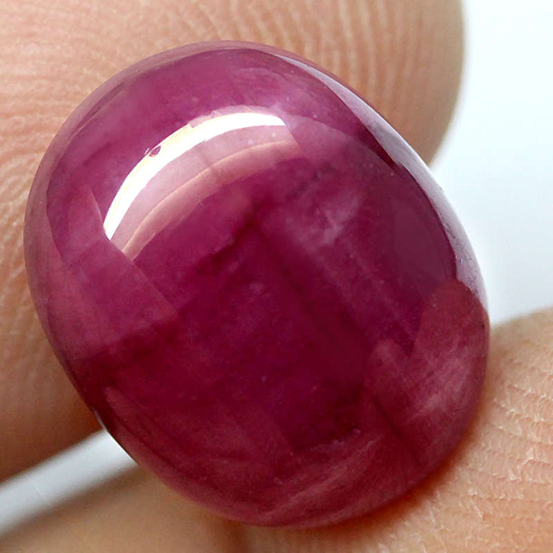 17.76Ct. Ruby Purple Red Oval Cabochon Normal Heated Winza,Tanzania Natural