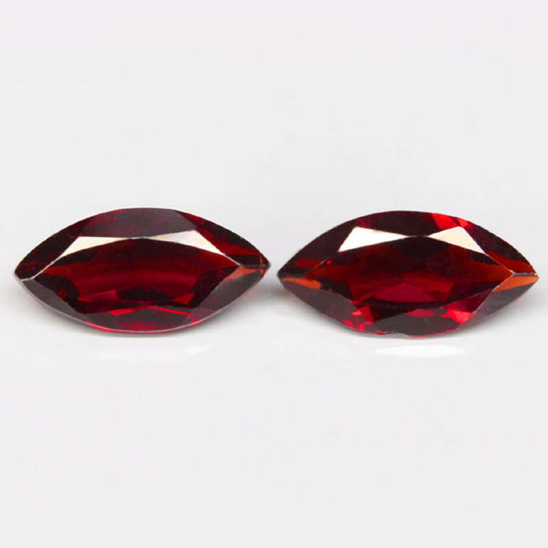 2.27Ct. Spessartine Garnet Red Maquise **PAIR**Untreated Namibia Glowing Natural Gemstone