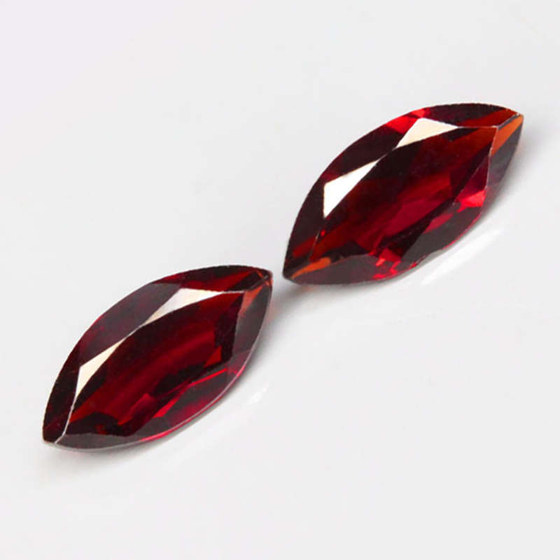 2.27Ct. Spessartine Garnet Red Maquise **PAIR**Untreated Namibia Glowing Natural Gemstone