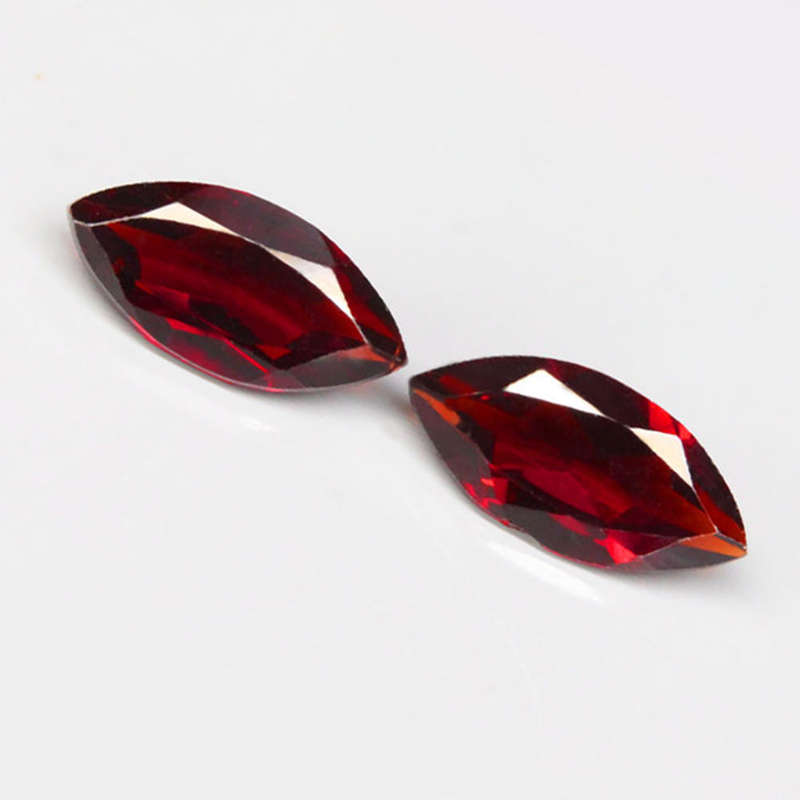 2.27Ct. Spessartine Garnet Red Maquise **PAIR**Untreated Namibia Glowing Natural Gemstone