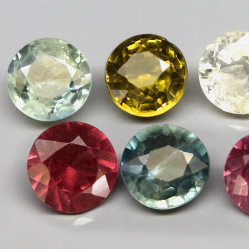 1.64Ct. Sapphire Muti-Color Round Facet Unheated Tanzania Natural Gemstone