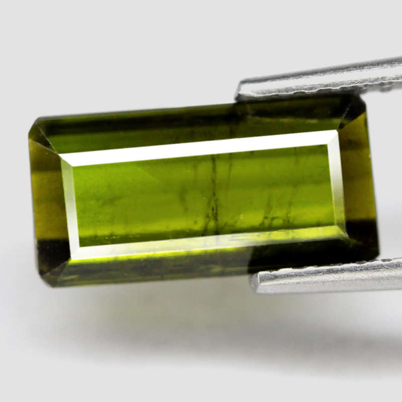 2.76Ct.  Tourmaline Green Emerald Cut Unheated Mozambique Natural Gemstone