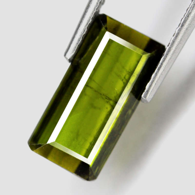2.76Ct.  Tourmaline Green Emerald Cut Unheated Mozambique Natural Gemstone