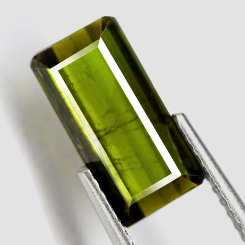 2.76Ct.  Tourmaline Green Emerald Cut Unheated Mozambique Natural Gemstone