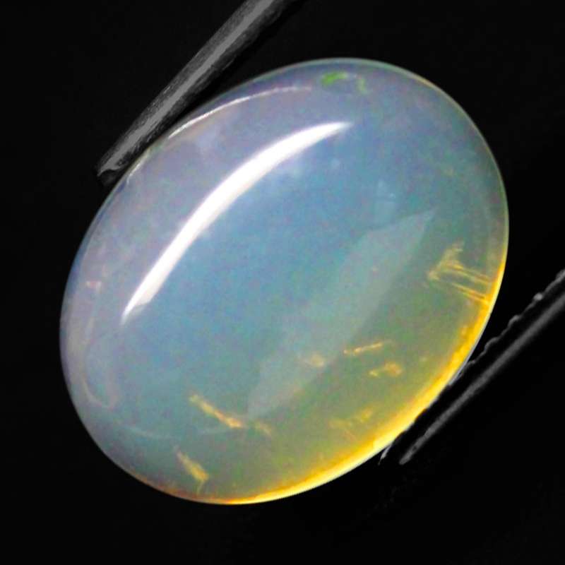 3.0Ct.  Opal Oval Cabochon Multi Colors Glittering Rainbow 3D! Ethiopian Natural