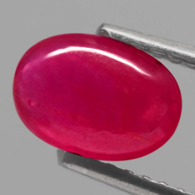1.14Ct.  Ruby Reddish Pinkish Red Oval Cabochon Normal Heated Tanzania