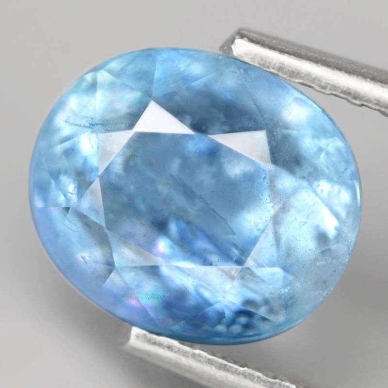 1.78Ct.  Aquamarine Sky Blue Oval Unheated Brazil Ravishing Natural Gemstone