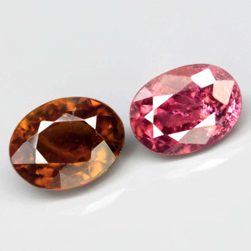 1.45Ct. Tourmaline Champagne & Pink Oval Untreated Mozambique Natural Gemstone