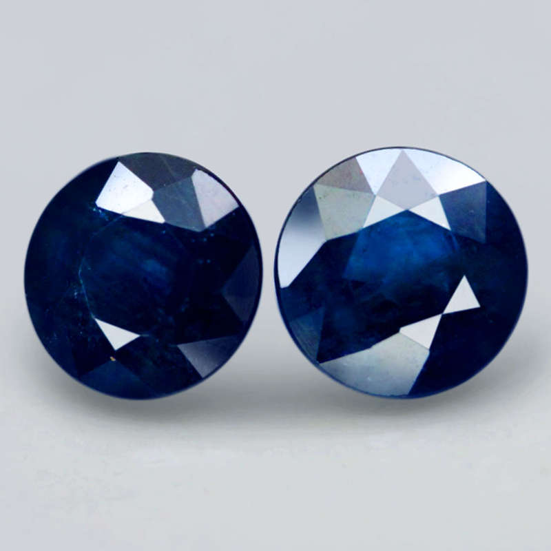 0.88Ct.  Sapphire Blue Round **PAIR**Normal Heated  Ravishing Natural Gemstone