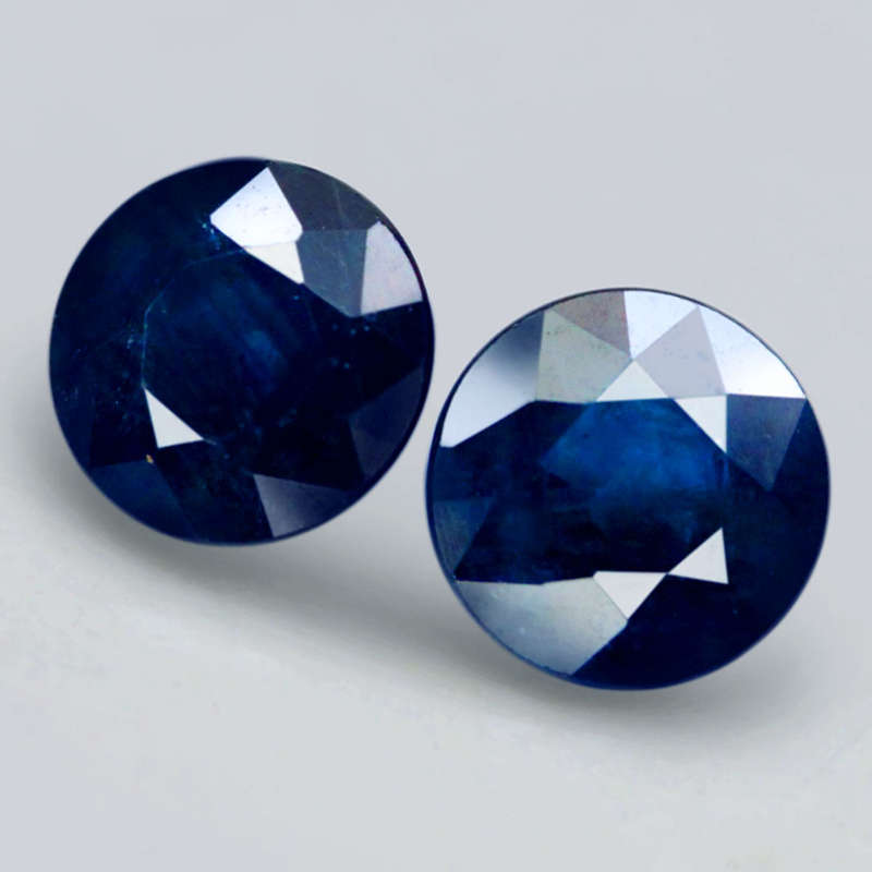 0.88Ct.  Sapphire Blue Round **PAIR**Normal Heated  Ravishing Natural Gemstone