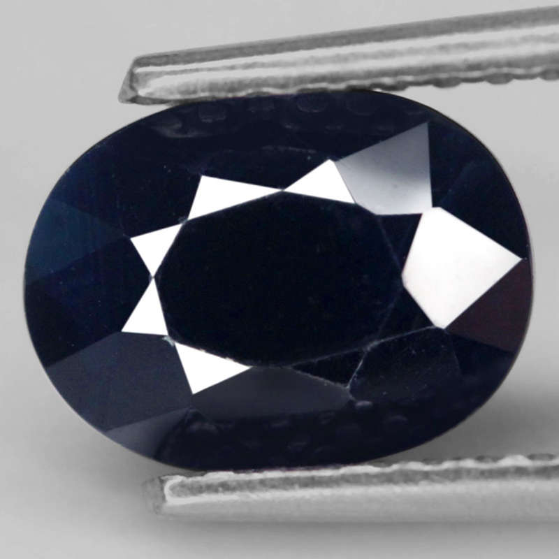 1.55Ct. Sapphire Blue Oval Shape Australia Precious Gem Ravishing! Normal Heated