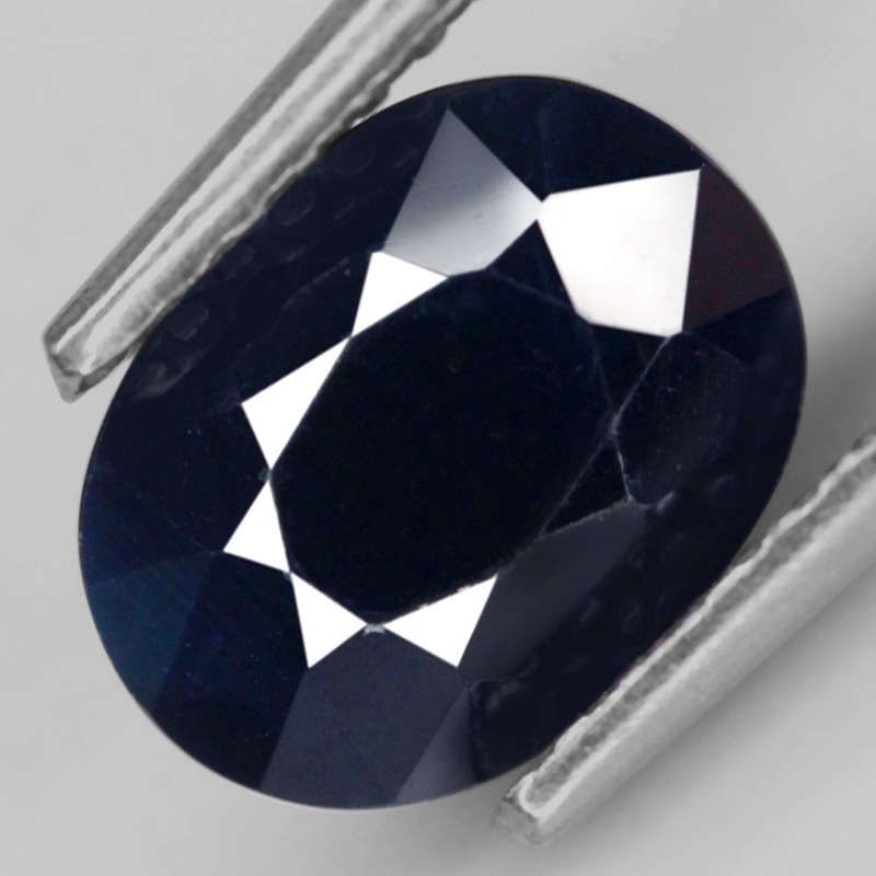 1.55Ct. Sapphire Blue Oval Shape Australia Precious Gem Ravishing! Normal Heated