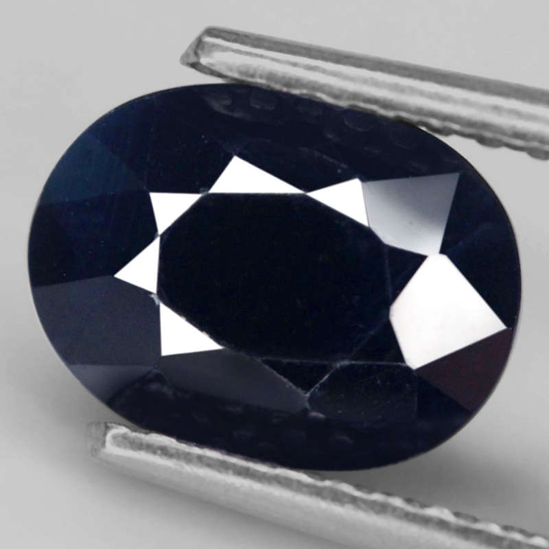 1.55Ct. Sapphire Blue Oval Shape Australia Precious Gem Ravishing! Normal Heated