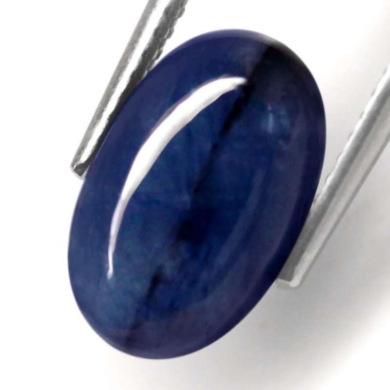 4.30Ct.  Sapphire Blue Oval Cabochon  Mozambique Natural Gemstone