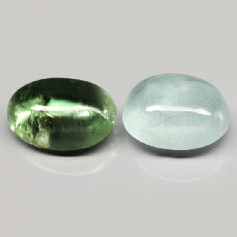 1.61Ct.Tourmaline Bluish Green & Ocean Blue Cabochon Mozambique  Natural Gemstone