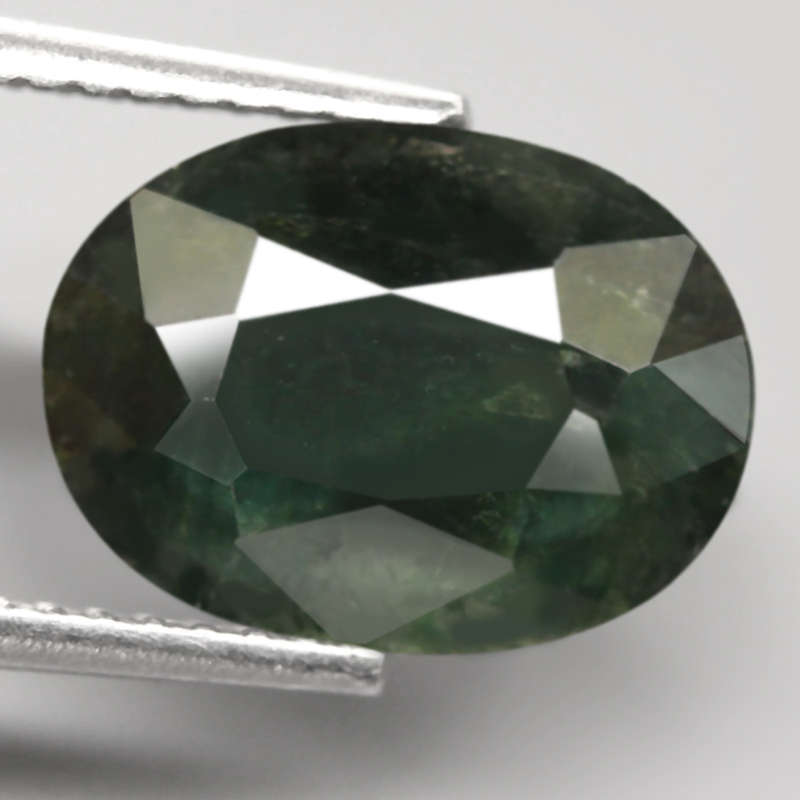 3.50Ct.  Sapphire Green Oval Normal Heated  Ravishing! Natural Gemstone