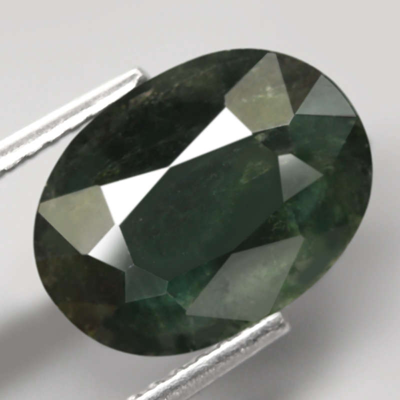 3.50Ct.  Sapphire Green Oval Normal Heated  Ravishing! Natural Gemstone