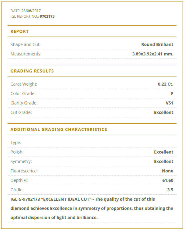 Diamond  0.22Cts  *CERTIFIED* Round  F/VSI Loose Natural Diamond