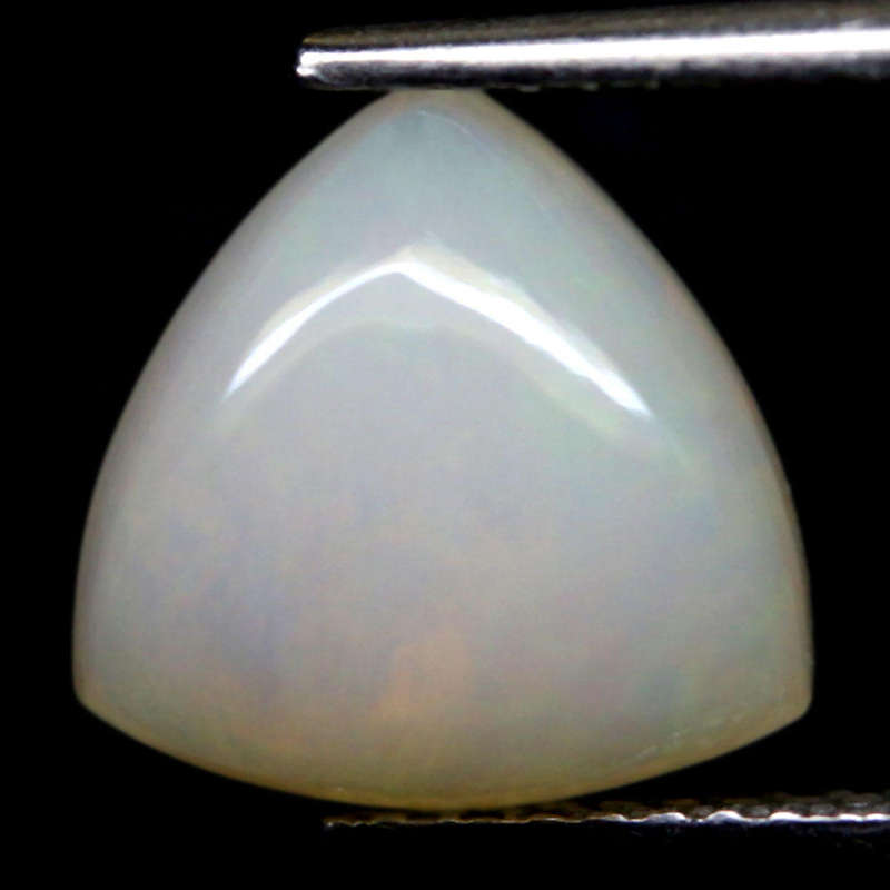 2.03Ct. Opal Triangle Cabochon Multi Colors Glittering Rainbow 3D Ethiopian