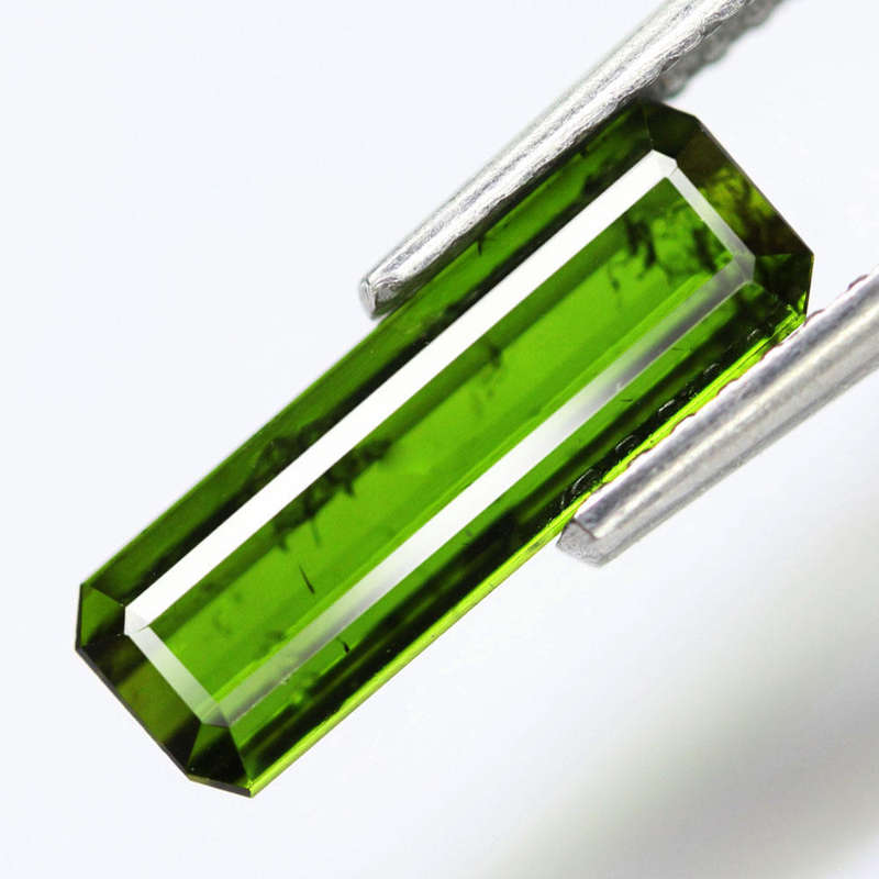 1.78Ct.  Tourmaline Green Color Emerald Cut Unheated Mozambique Natural Gemstone