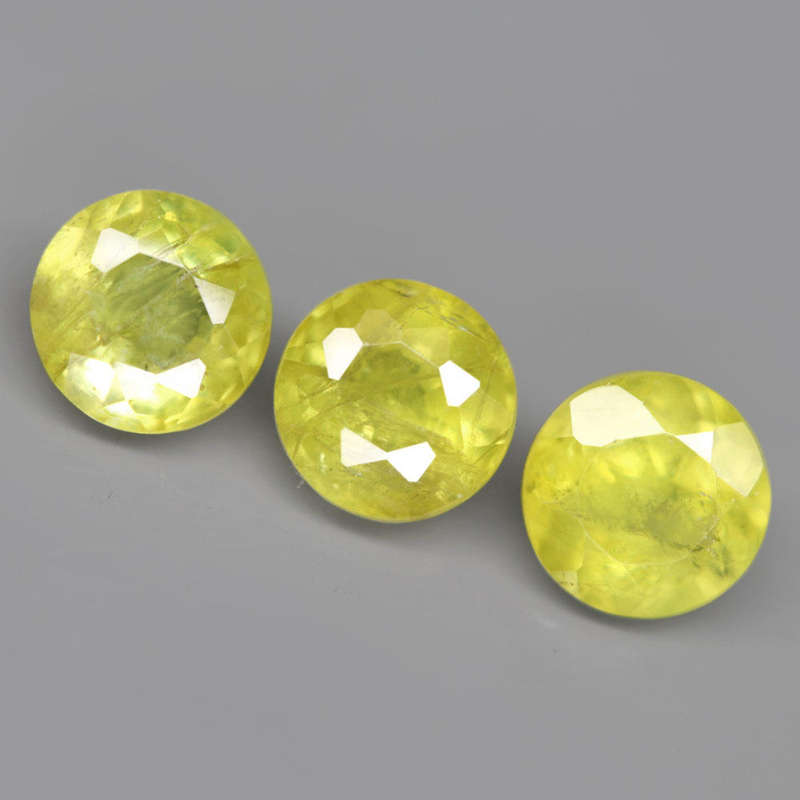 1.22Ct. Sphene Yellowish Green Round Madagascar Ravishing!Natural Gemstone