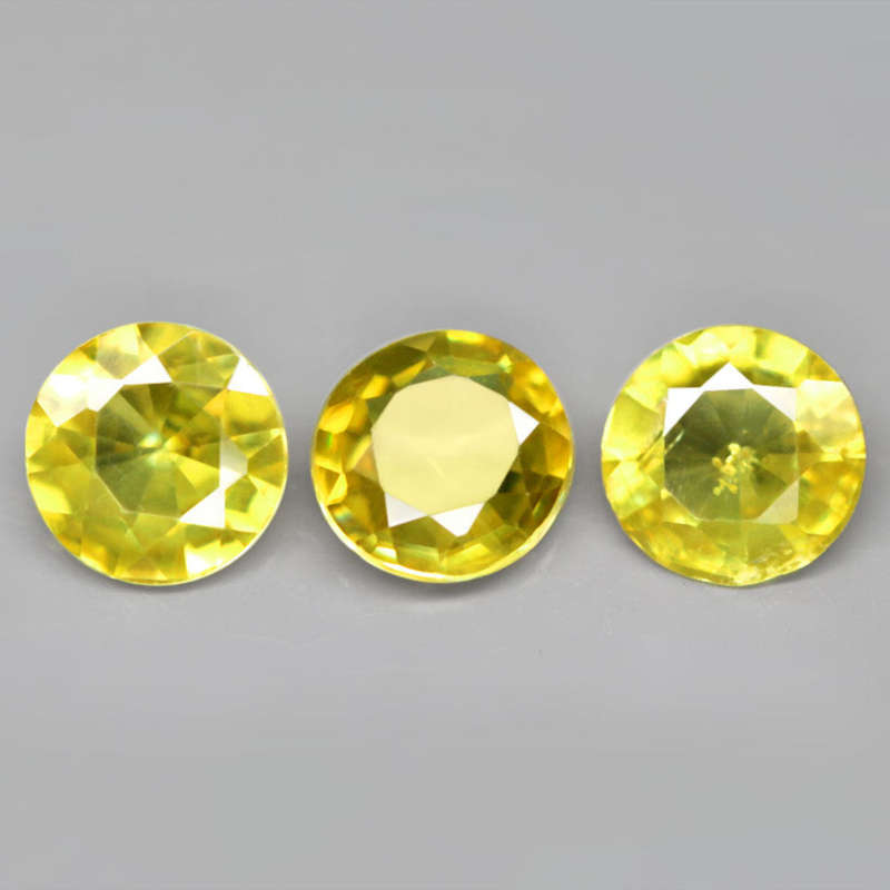 1.42Ct. Sphene Yellowish Green Round Madagascar Ravishing!Natural Gemstone