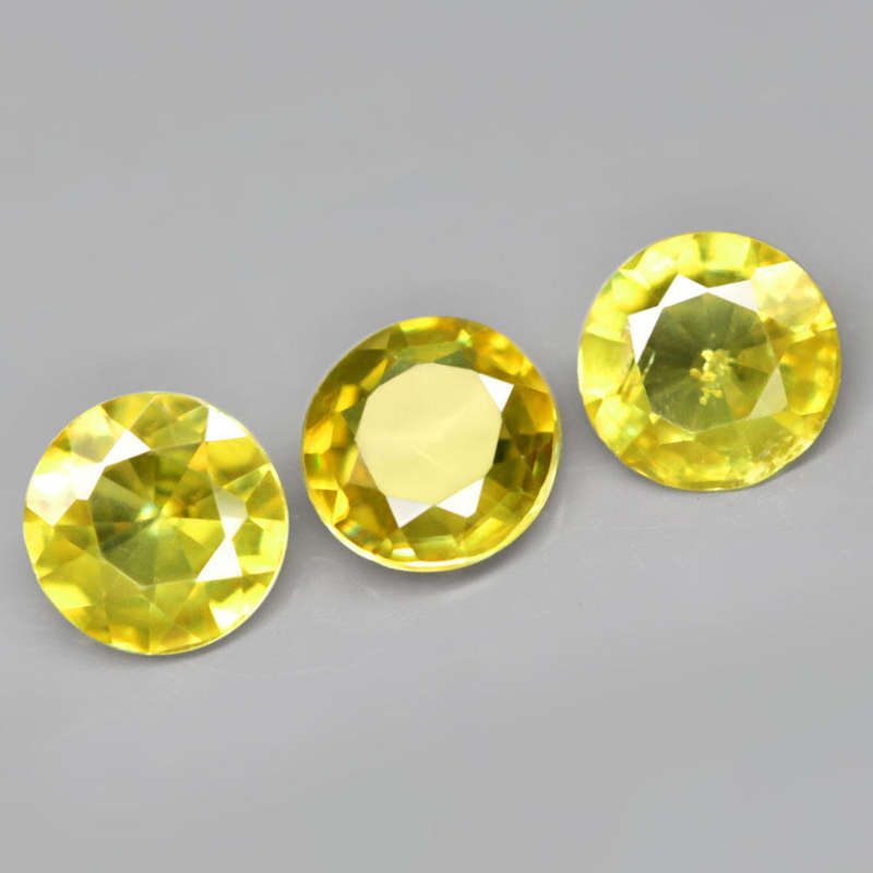 1.42Ct. Sphene Yellowish Green Round Madagascar Ravishing!Natural Gemstone