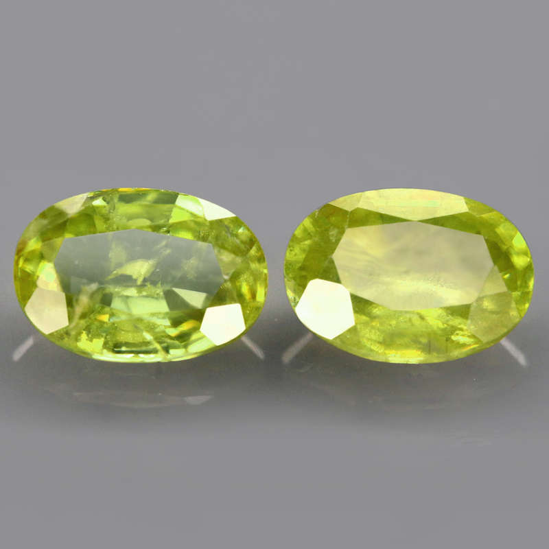 1.21Ct. Sphene Yellowish Green Oval Madagascar Gem Luxurious! Unheated Natural