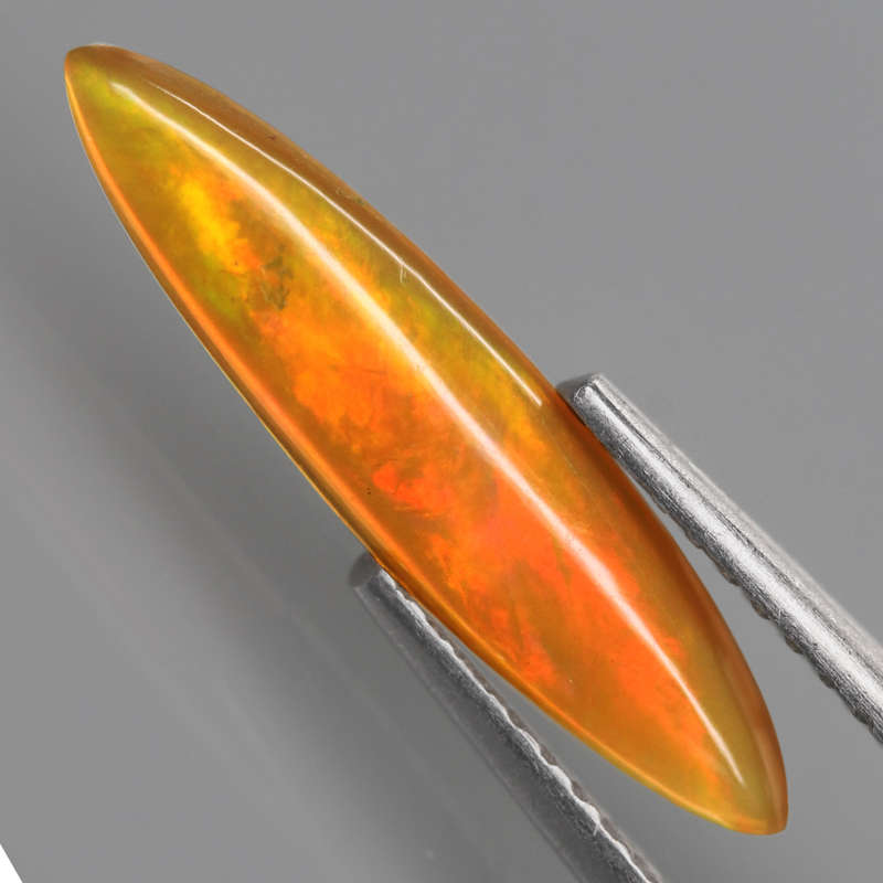 0.95Ct. Opal Marquise Cabochon Multi Colors Glittering Rainbow 3D! Ethiopian