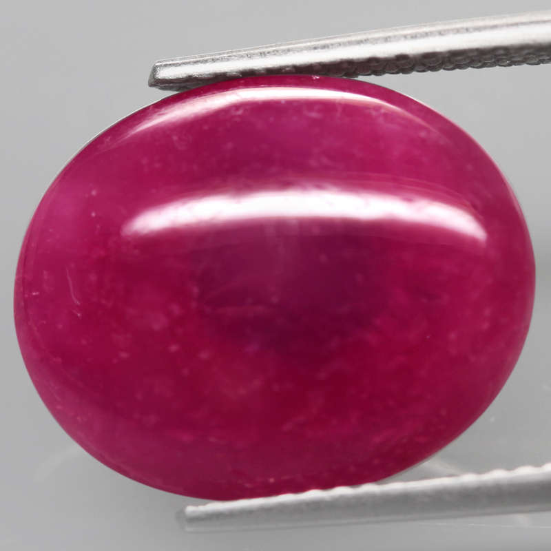 11.40Ct. Ruby Oval  Cabochon Pinkish Red Color